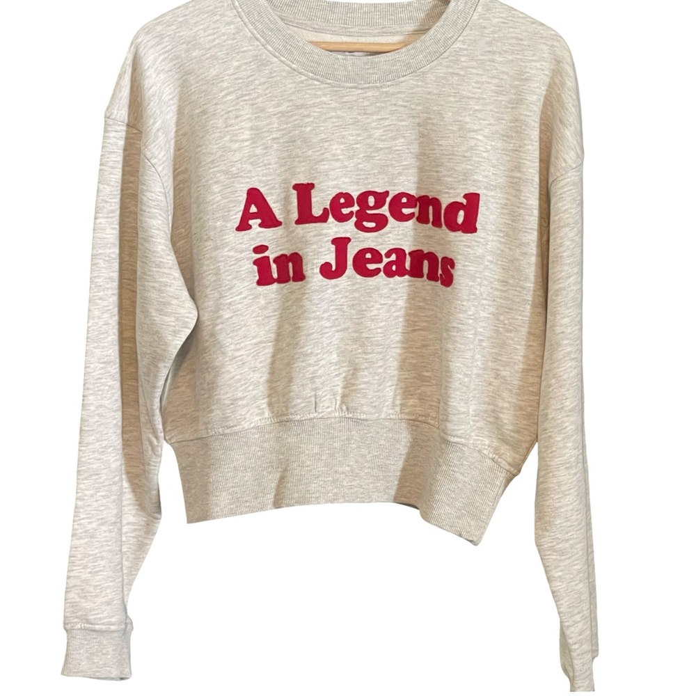 Wrangler Crop Crewneck Sweatshirt Long Sleeve Ladies Small NWT